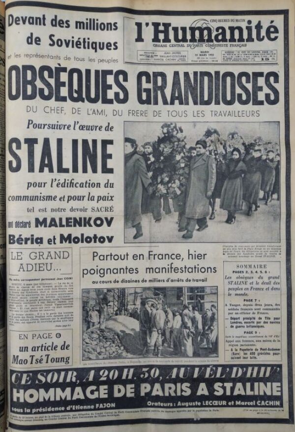 Les funérailles de Staline (9 mars 1953)